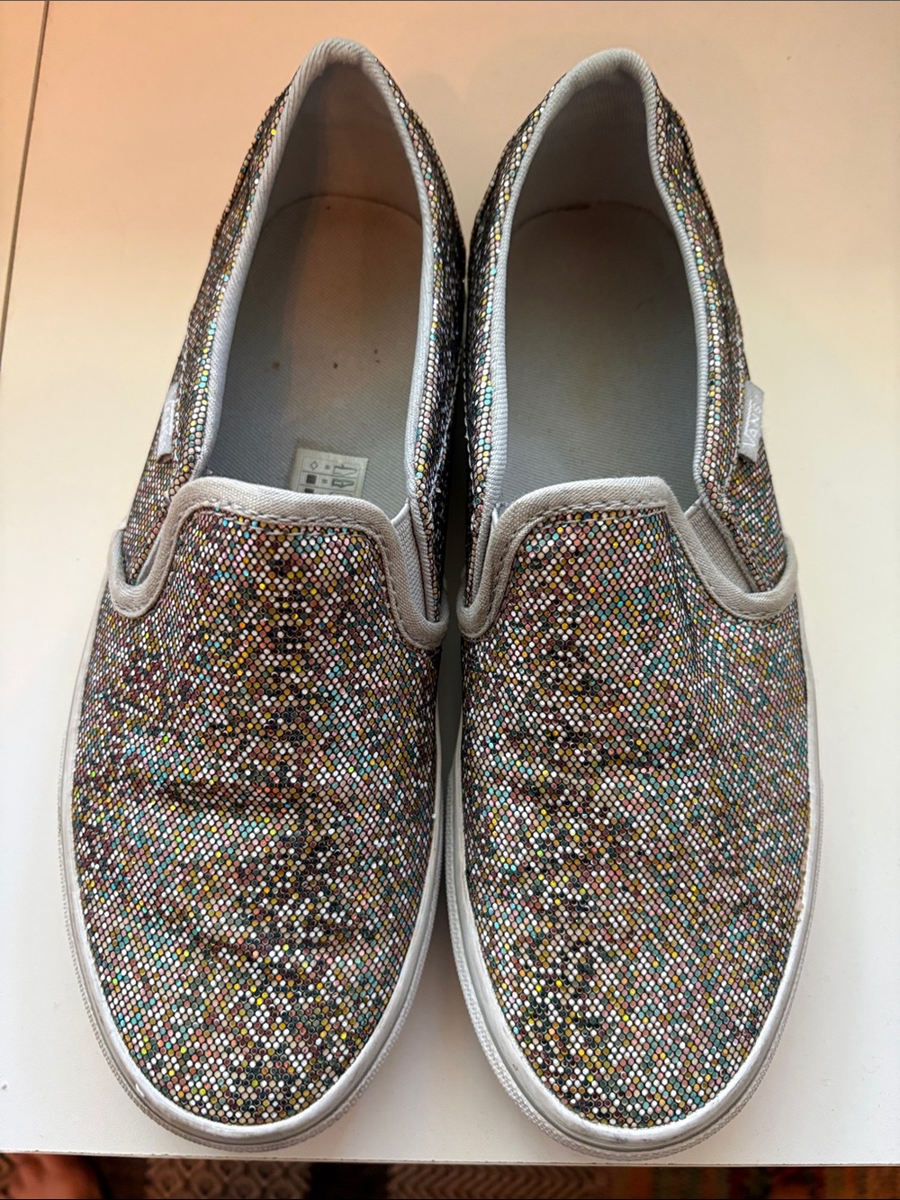 Vans Multi-Color Sparkle Slip-On Sneakers